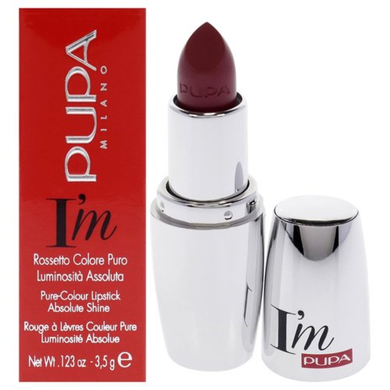 Pupa I Am Pure-Colour Lipstick - 111 Glam Rose Milano for Women - 0.123 oz Lipstick