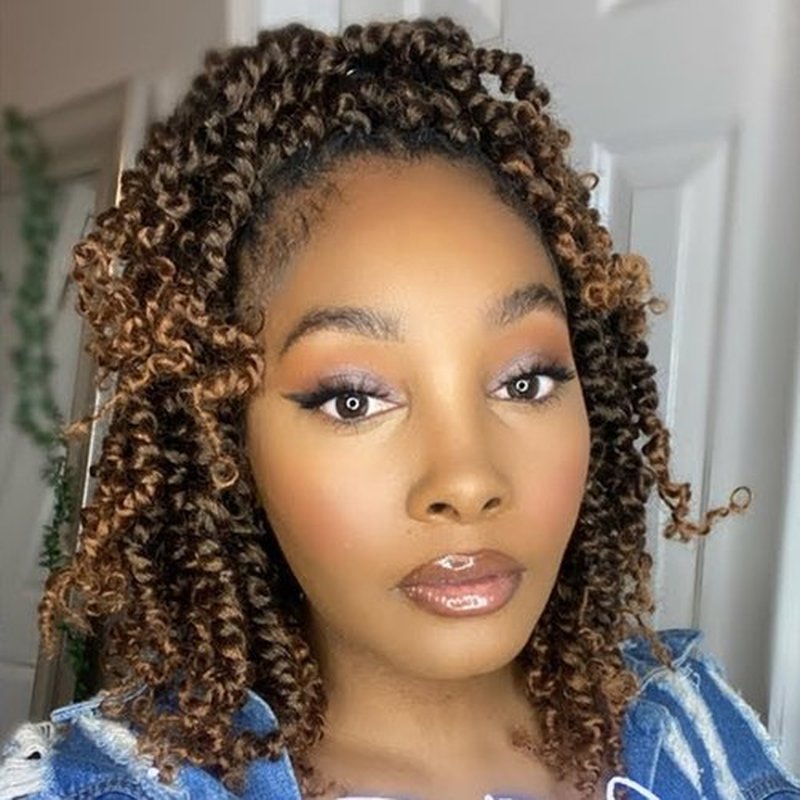Pre Passion Twist Crochet Hair: Water Wave Pre Looped Crochet Twist Hair 12 Inch Pre Twist Passion Twist Hair 1B/30