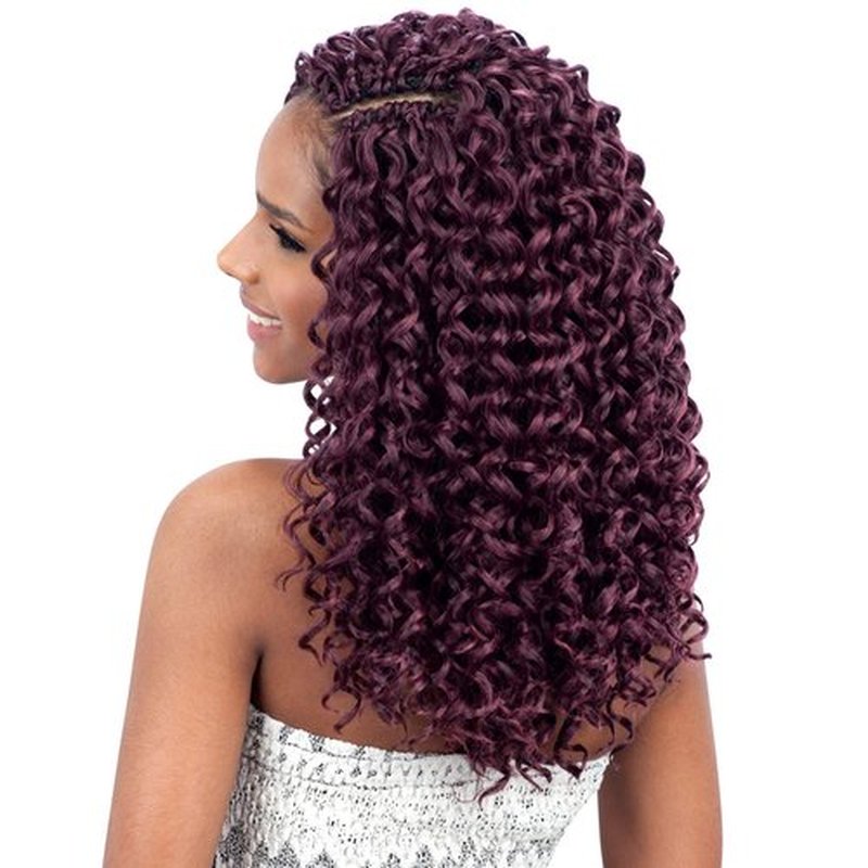 FreeTress Synthetic Hair Crochet Braids GoGo Curl 12" (3-Pack, 99J)