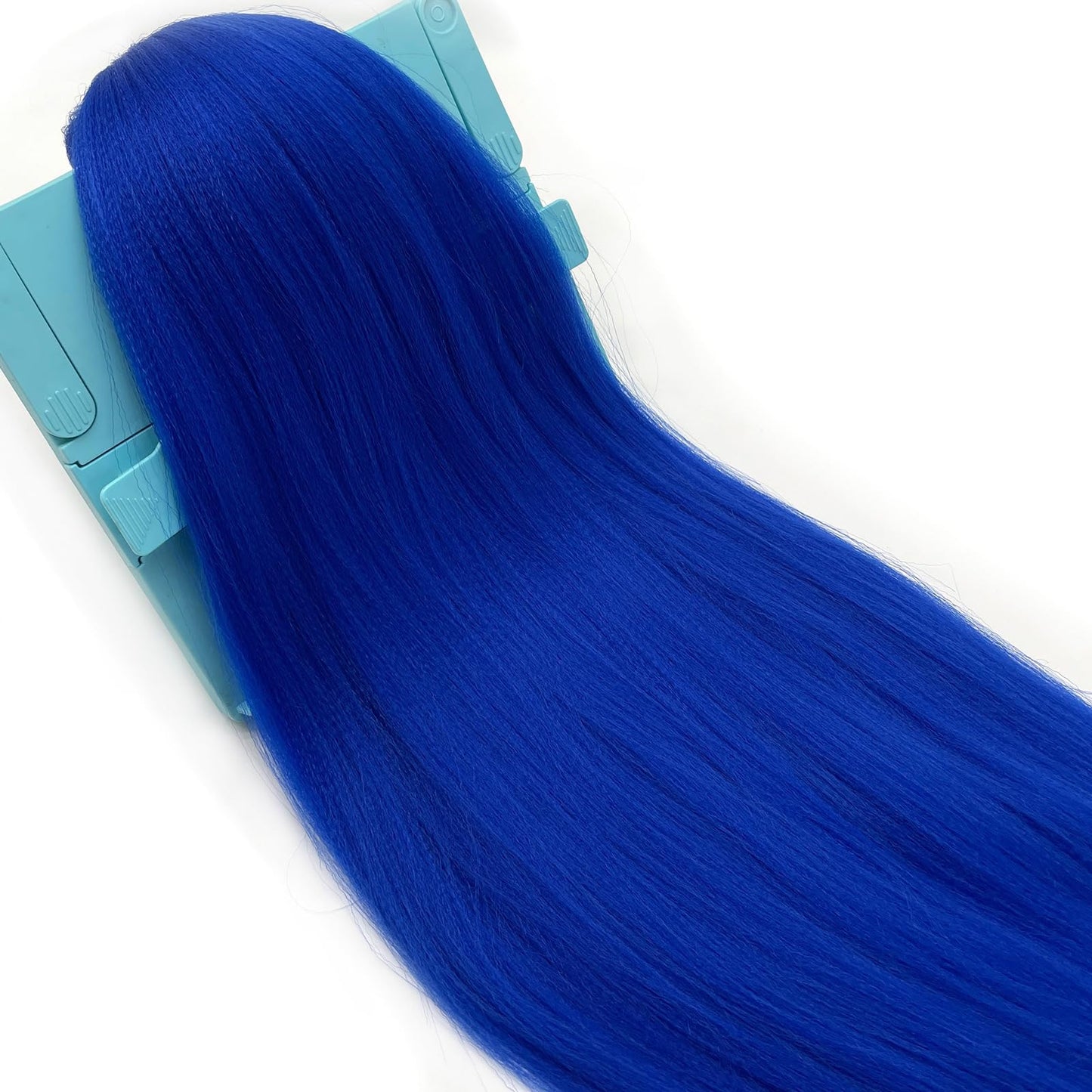 Blue Braiding Hair Pre Stretched Prestretched Braiding Hair 26 inch Long Kids Braiding Hair Extensions for Braiding Box Micro Braids Synthetic Clean Therapy Knotless Braiding Hair (Blue 3packs)