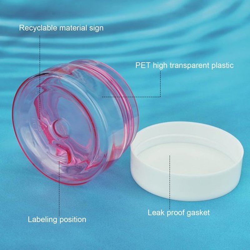 Cosywell Travel Jars Containers Plastic Cream Jars TSA Approved 1oz 4 Pieces Refillable Cosmetic Containers Leak-proof Travel Size Containers with Lid for Lotion Makeup Cosmetics (Pink)