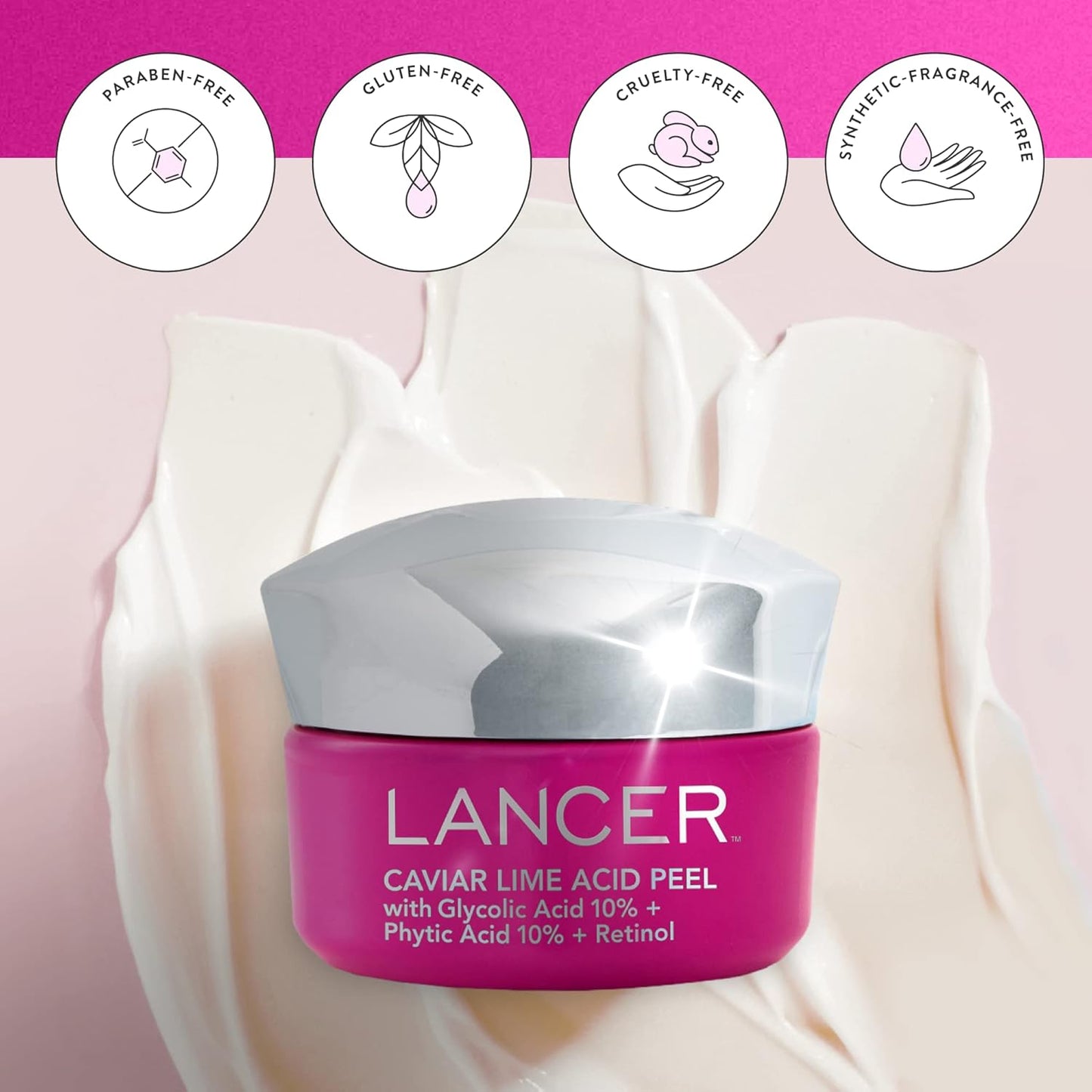 Caviar Lime Acid Peel Travel Size - Retinol Facial Peel with Glycolic Acid, 0.5 oz