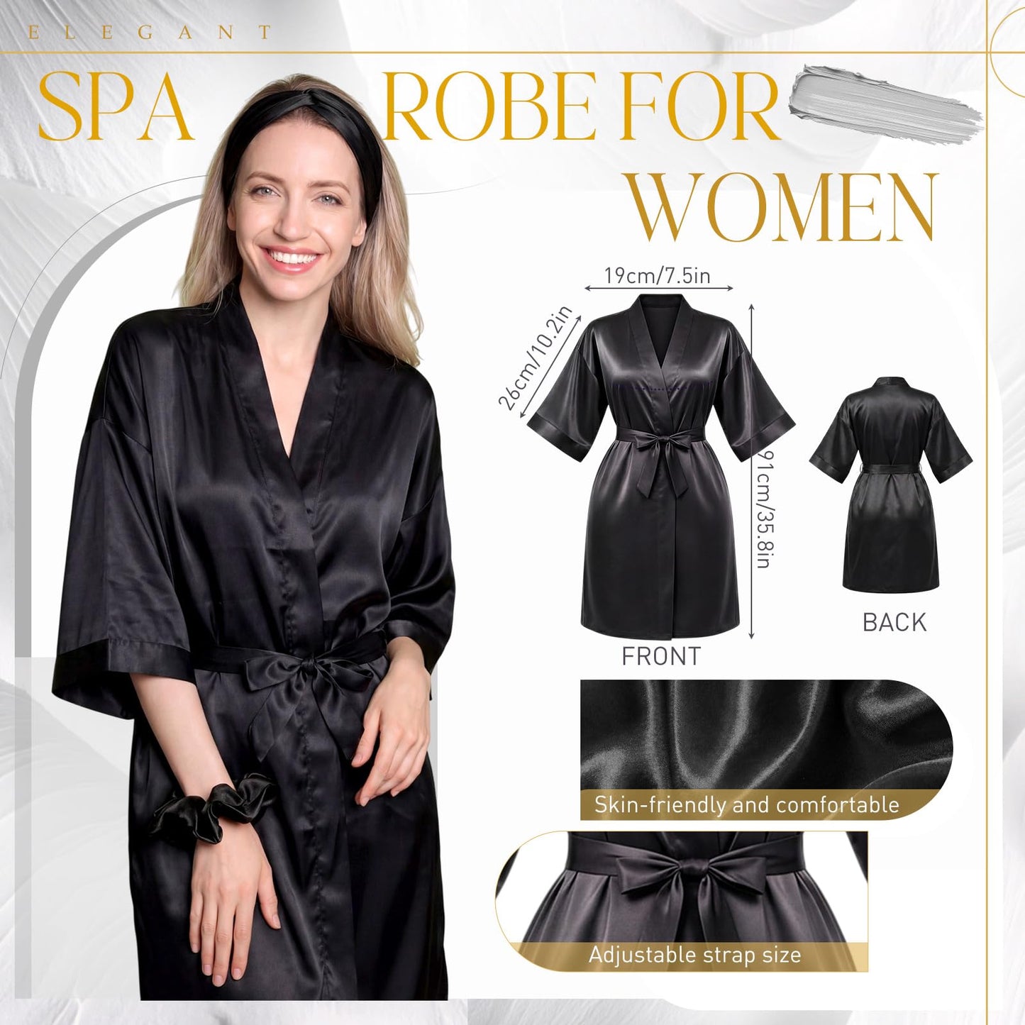 Twistover 16 Pcs Birthday Gifts for Women: Luxury Robe & Blanket Spa Basket, Graduation Gifts for Women -scented Candle, Mug, Notebook, Pillowcase & Self Care Essentials(Black)