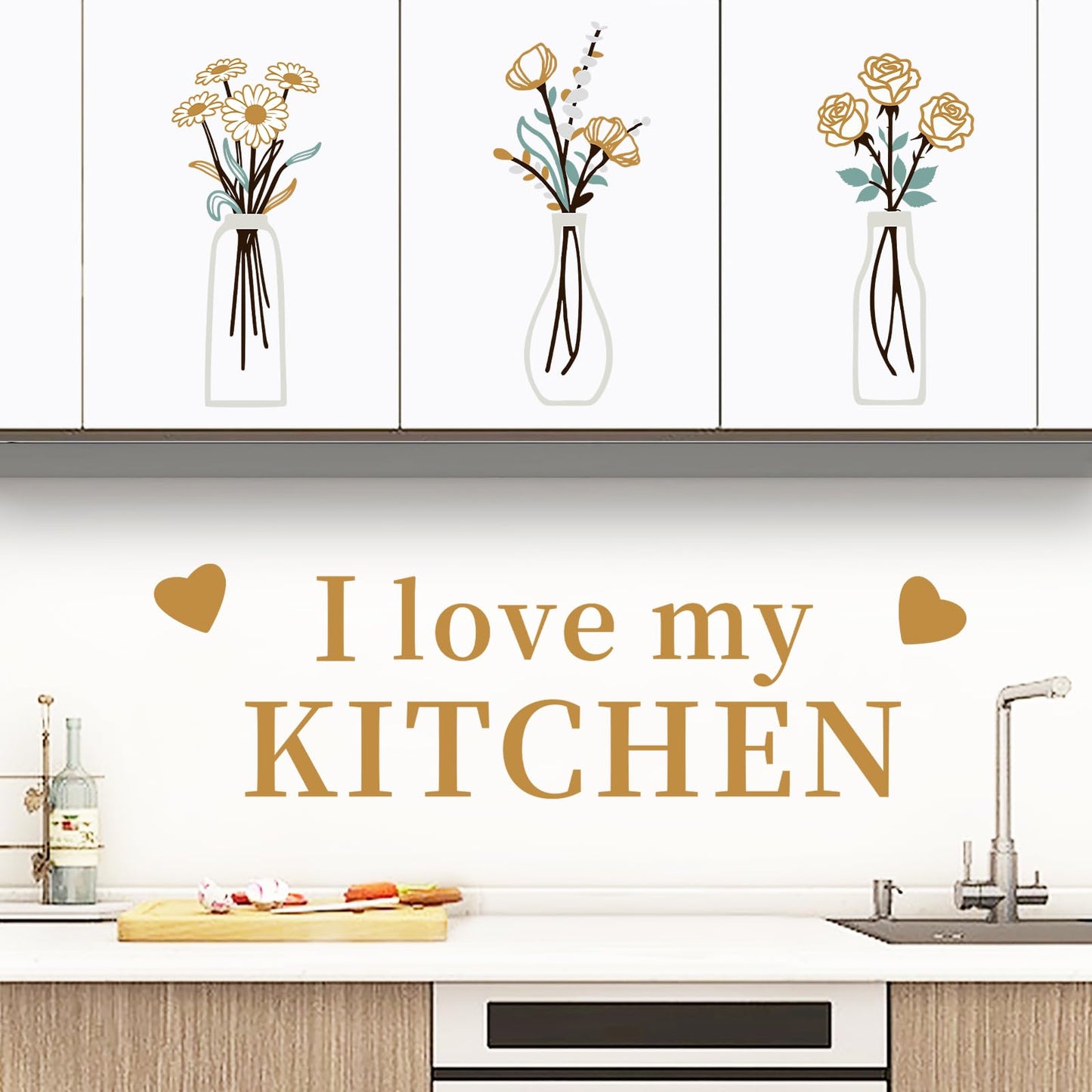 Rotumaty Kitchen Wall Stickers Decals Love Kitchen Quotes Sign Wall Decor