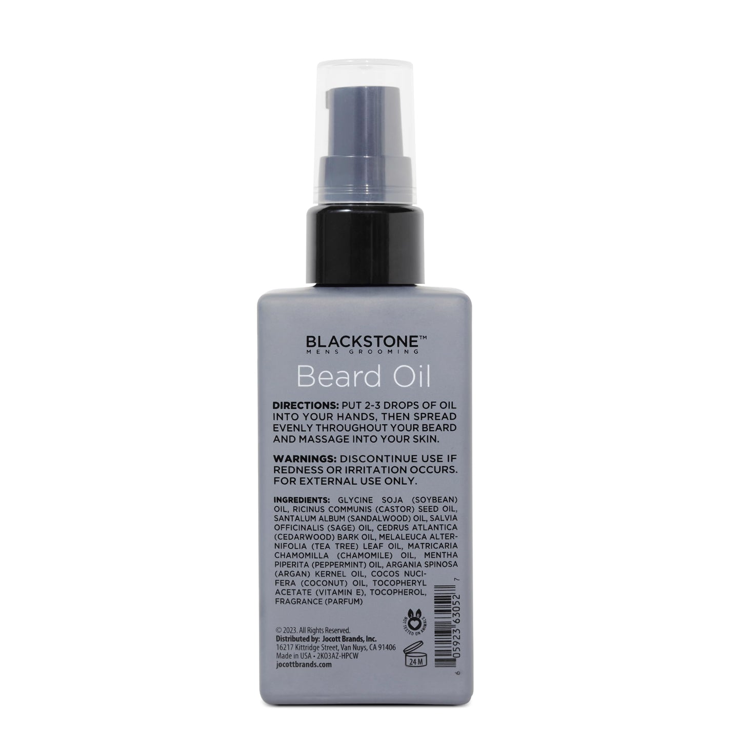 Blackstone Men's Grooming Beard Oil Pro-Growth for Men –Beard Oil with Sandalwood & Castor Oil | Beard Softener, Absorbs Quickly | Beard Care Conditioner for Men (2 Oz)