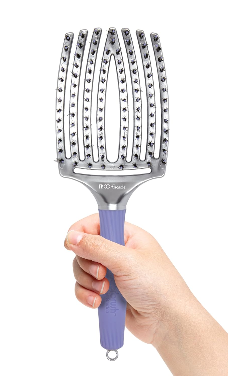 Olivia Garden FingerBrush Scalp-Hugging & Vented Combo Paddle Hair Brush (ionic & 100% boar bristles)