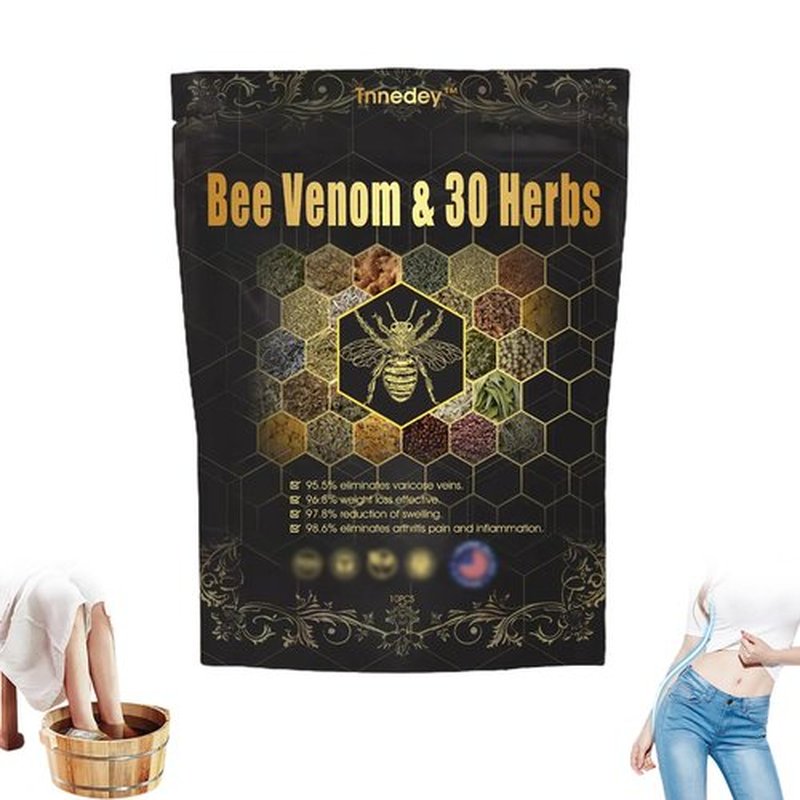Tnnedey Foot Soak, Tnnedey Bee Venom & 30-Herb Detox Foot Soak Beads, Tnnedey Bee Venom Foot Soak Beads, Bee Venom Detox Foot Soak Beads, Foot Soak Beads for Soothing Body Sore Tired (1Pack)