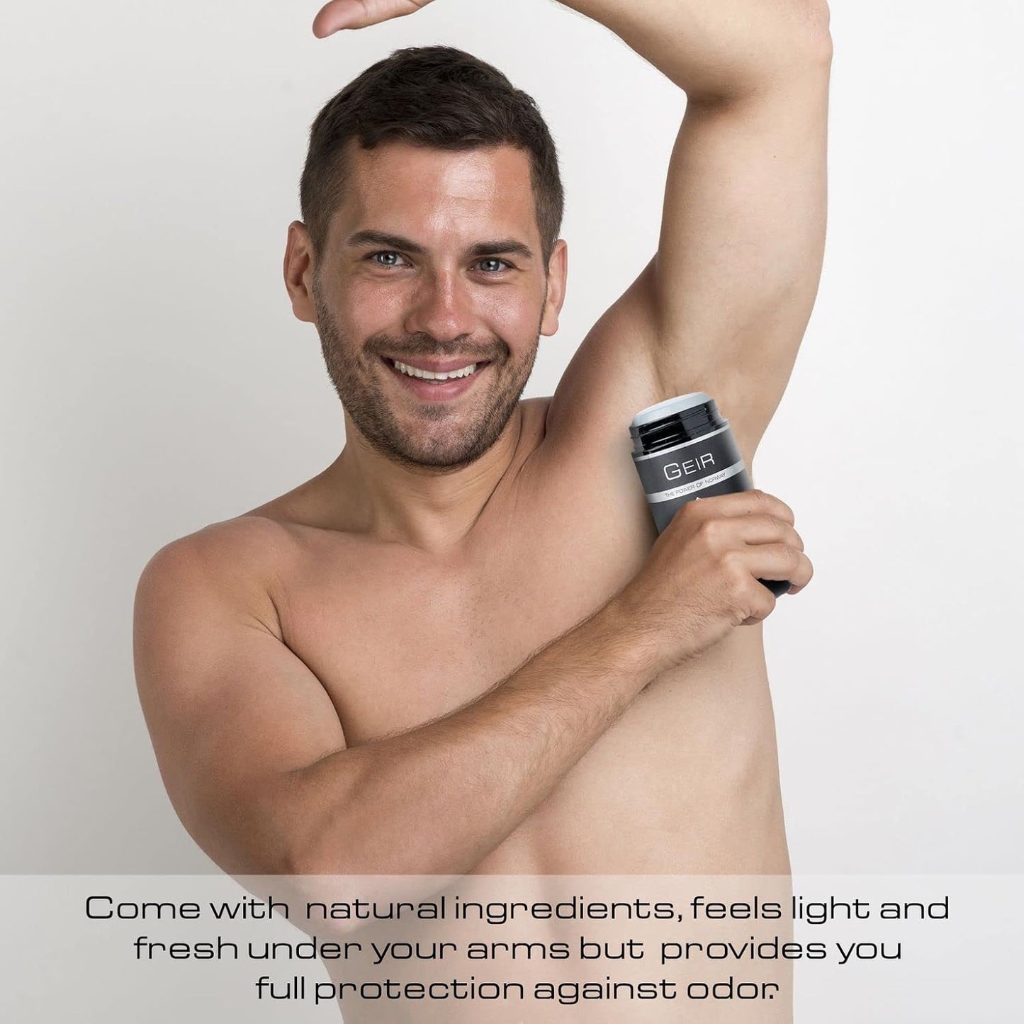 Geir Ness Men Deodorant - Alcohol and Aluminum Free Deodorant - Odor Protection for Sensitive Skin - Light and Long Lasting Cool and Clean Scent