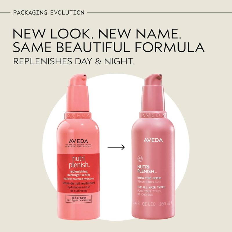 Aveda Nutriplenish Hydrating Serum - Boosts Hair Hydration 2X | Organic Pomegranate Oil, Coconut Oil, Mango Butter | 3.4 Fl Oz