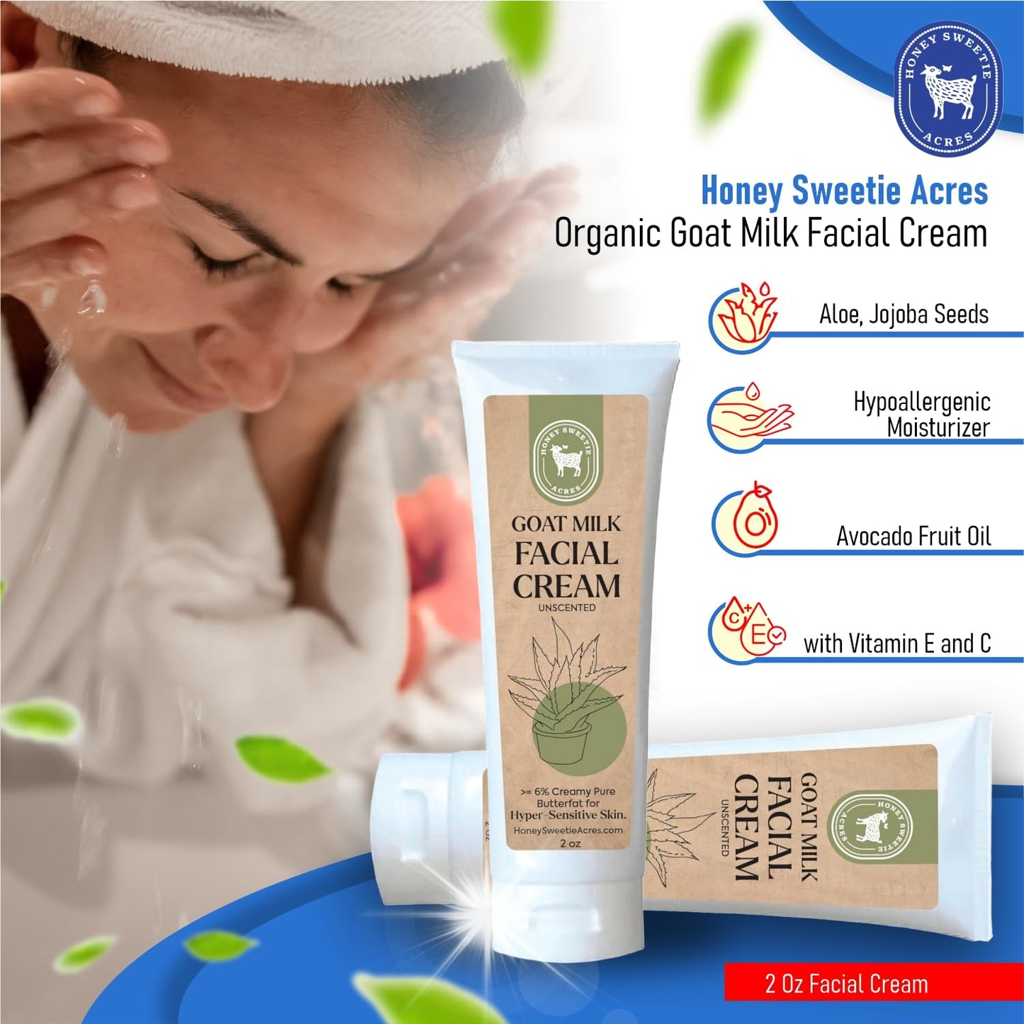 Honey Sweetie Acres Avocado Face & Goat Milk Cream Bundle