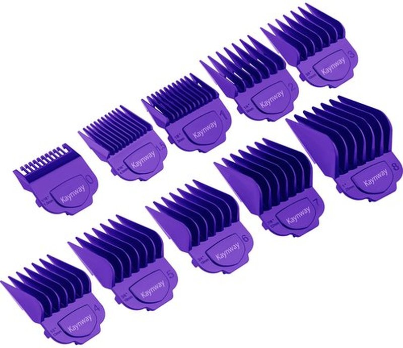 Kaynway 10 Pack Clipper Guards for Andis Master Fade Envy Lithium Ion Clipper Comb Guides with Magnetic Clip -from 1/16 Inch to 1 Inch(1.5-25mm)