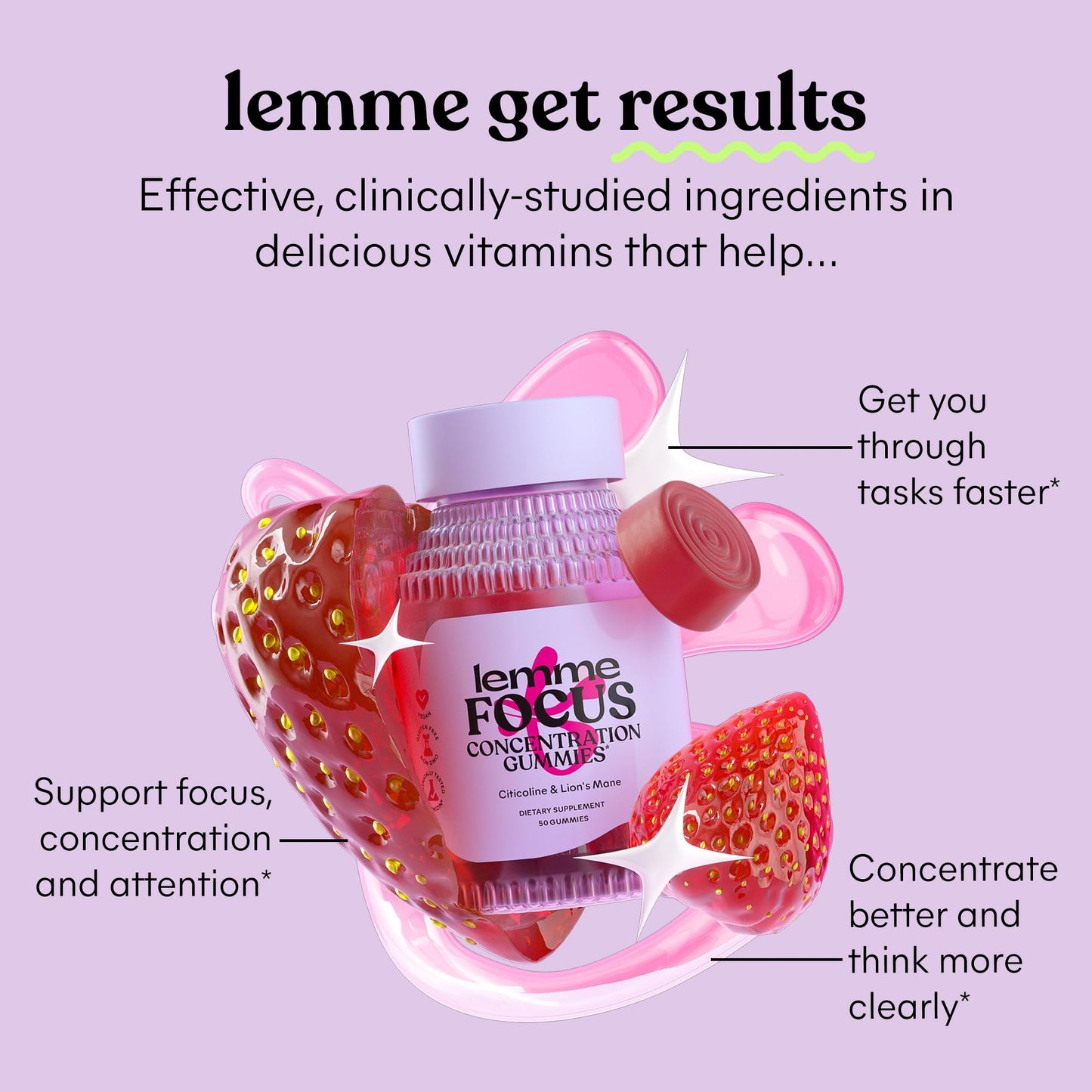 Lemme Essentials Bundle (Gift Box) - Matcha, Chill and Focus Gummies to Support Energy Metabolism, Relaxation and Concentration - Gluten Free, Non GMO, Gelatin Free (Variety Pack of 3)