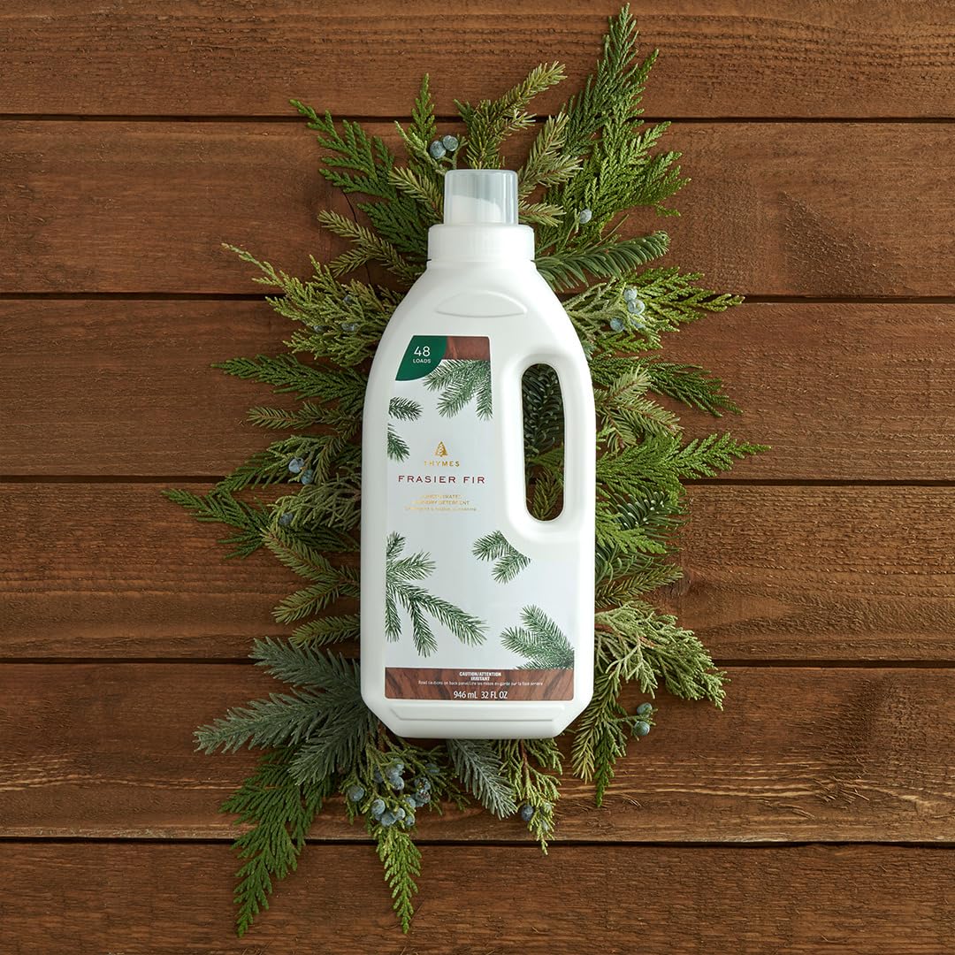 Thymes Laundry Detergent, Pure and Natural, Comes in Size of 32 Fl Oz, Frasier Fir Scent