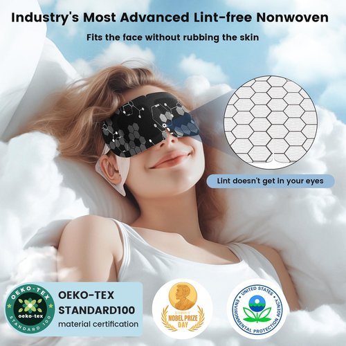 BeMyLady 21 Pack Steam Eye Mask for Dry Eyes, Eye Mask Warm Compress Graphene 45Mins, Moist Heated Eye Masks for Relaxe Deep Eye Muscle Dark Circles Puffiness Eye Bag, Travel Portable Business Office
