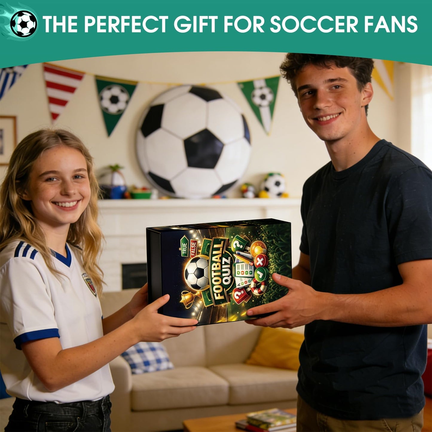 JOH World Cup 2026 Soccer Trivia Card Game - Over 200 Soccer Trivia Questions | Family Game Night | World Cup 2026 Soccer Cards Games for Kids & Adults | Soccer Gift