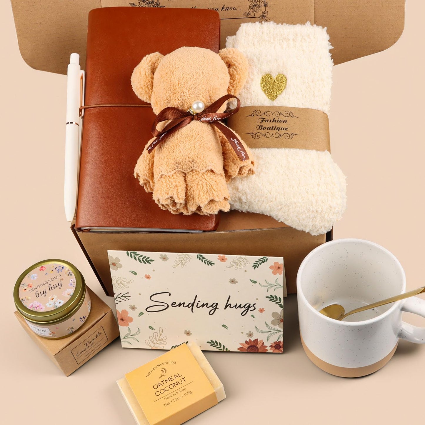 Get Well Soon Gift Baskets for Women, Thinking of You Self Care Gifts for Women Unique Gift Baskets Care Package, Happy Birthday Gift for Her, Mom, Sister, Best Friend, Wife, Girlfriend, Coworker