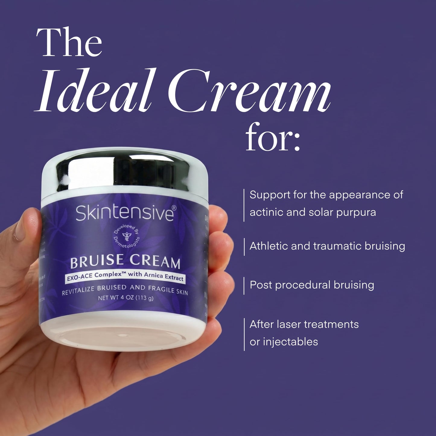 SKINTENSIVE Bruise Cream + Crepe Cream Bundle, Non-Greasy Moisturizer for Bruise-Prone, Thin, or Crepey Skin, With Niacinamide, Hyaluronic Acid, and Botanicals, Dermatologist Developed