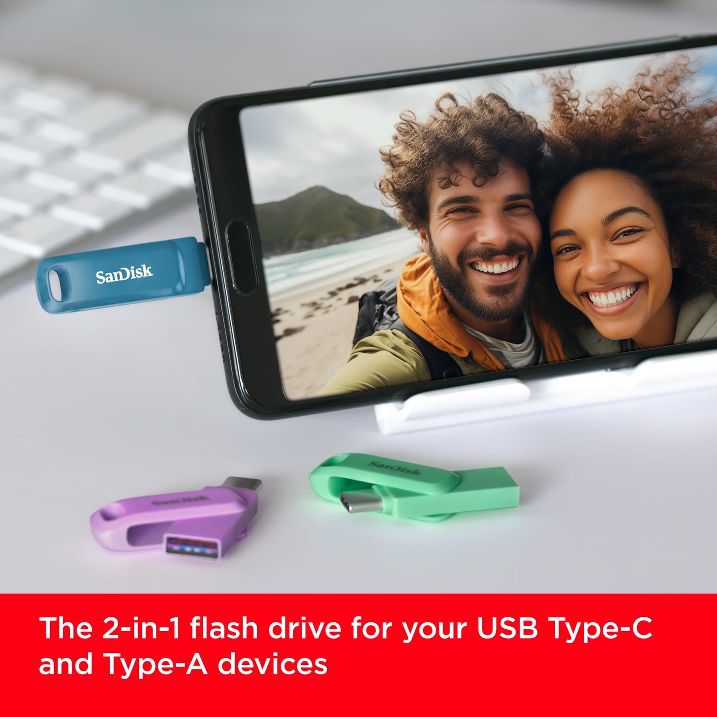SANDISK 64GB Ultra Dual Drive Go USB Type-C Flash Drive, Navagio Bay - SDDDC3-064G-G46NBB