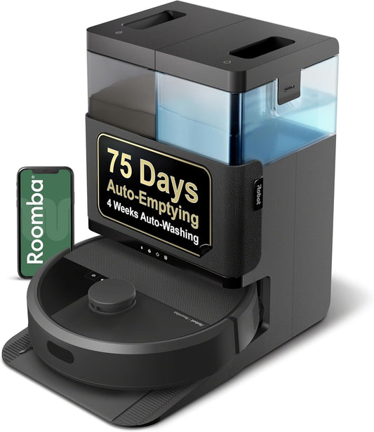 iRobot Roomba 405 Combo Robot Vacuum & Mop - AutoWash Dock, Self-Emptying, LiDAR Navigation | Spinning Mop Pads