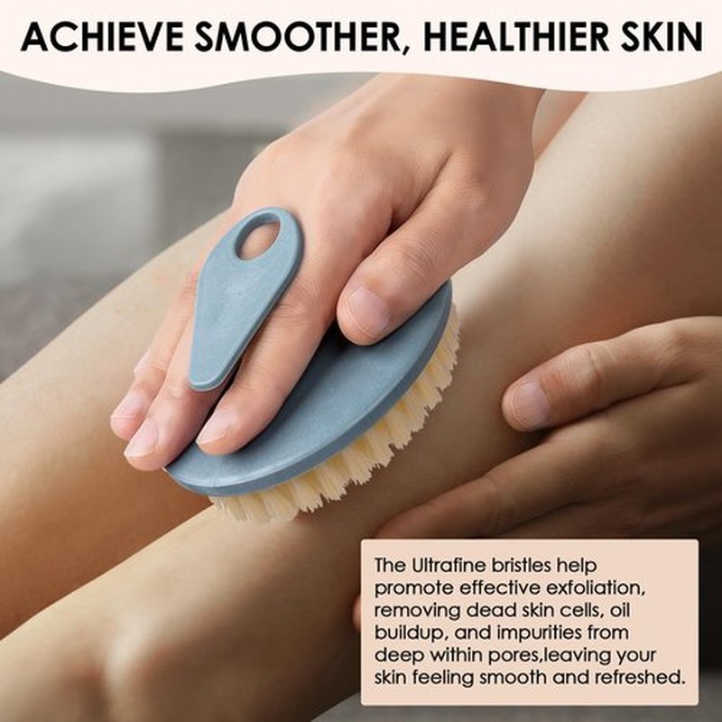 INNERNEED PP Shower Brush Body Exfoliating Scrubber, for Deep Clean Body Wash, Cellulite Treatment, Lymphatic Drainage and Blood Circulation Improvement (Pack of 4)