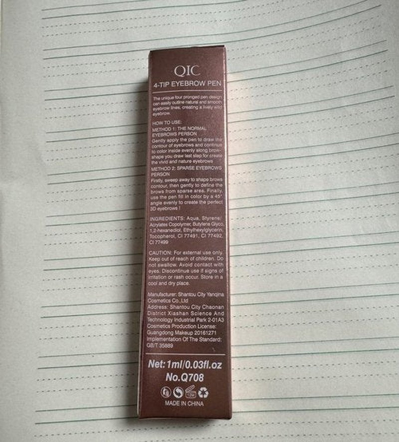 Waterproof Eyebrow Pen, 2025 New Microblading Eyebrow Pencil with Micro 4-Fork Tip, Long lasting Natural Eyebrow Makeup Fine Stroke Eye Brown Pen for Natural Hair-Like Brows (Light Brown)