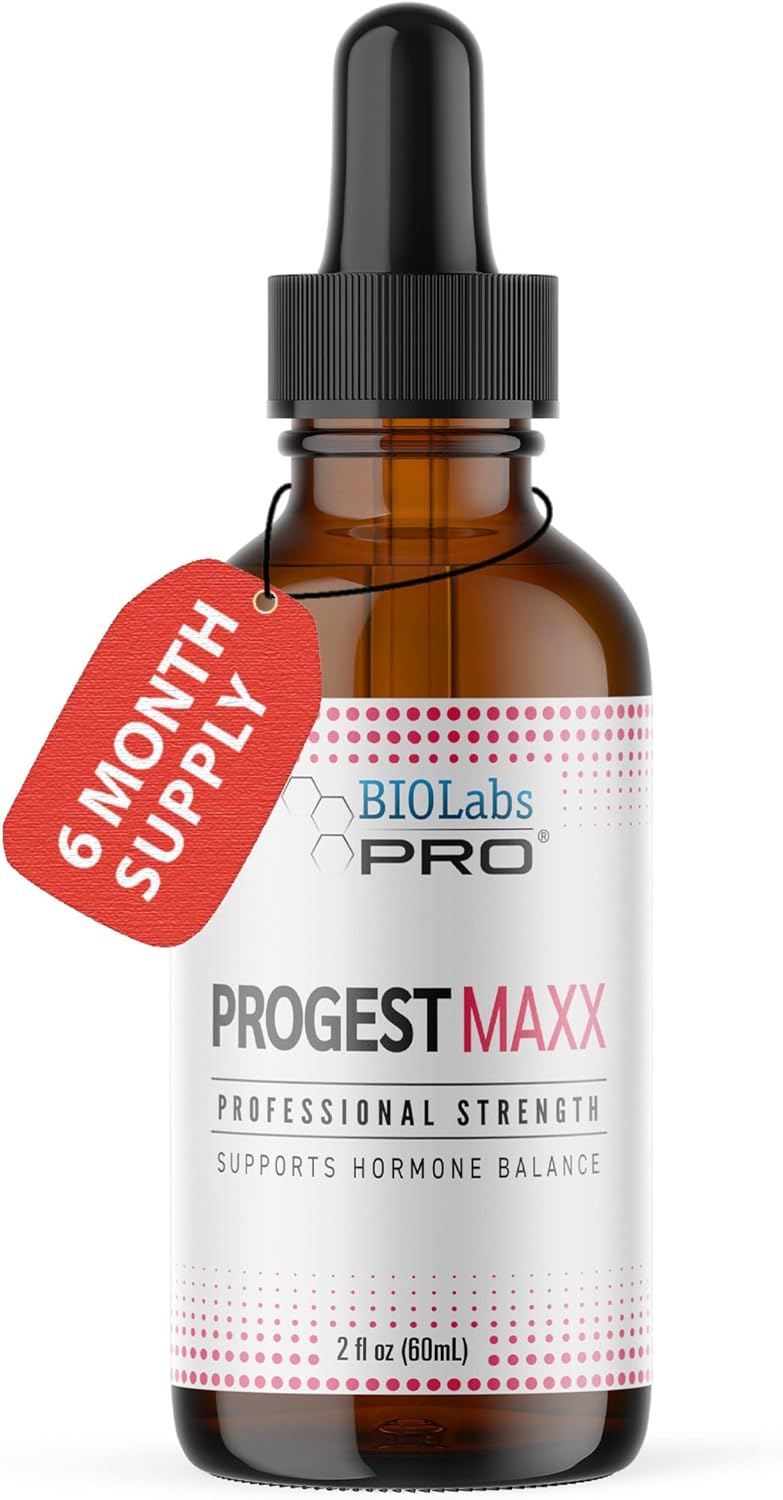 Progest MAXX Progesterone Oil - Natural Bioidentical Support for Women | 2oz Bottle - Menopause Relief