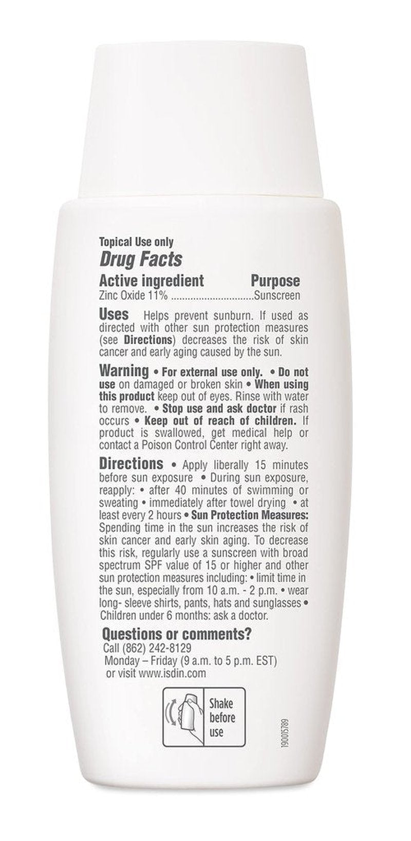 ISDIN Eryfotona Actinica Zinc Oxide and 100% Mineral Sunscreen Broad Spectrum SPF 50+, No White Cast, Suitable for Sensitive Skin, 3.4 Fl Oz