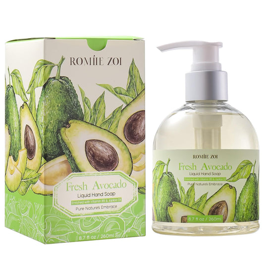 Liquid Hand Soap - Avocado Scent in Elegant Gift Box | 260ml / 8.7 fl. oz