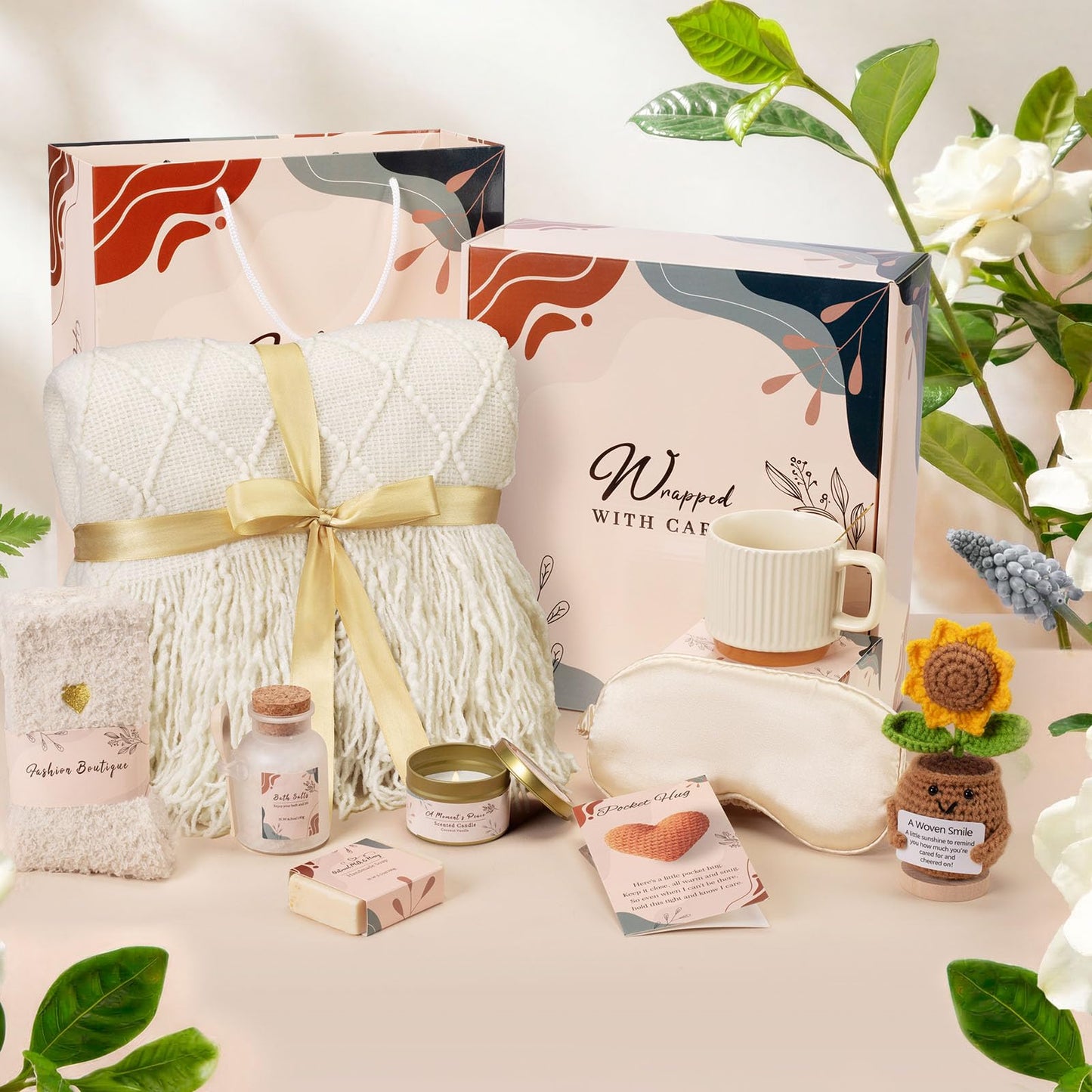 Gifts for Women, Birthday Gift Basket for Women, Self Care Package, Thinking of You and Get Well Soon Gifts Her, Best Friend, Sister, Mom