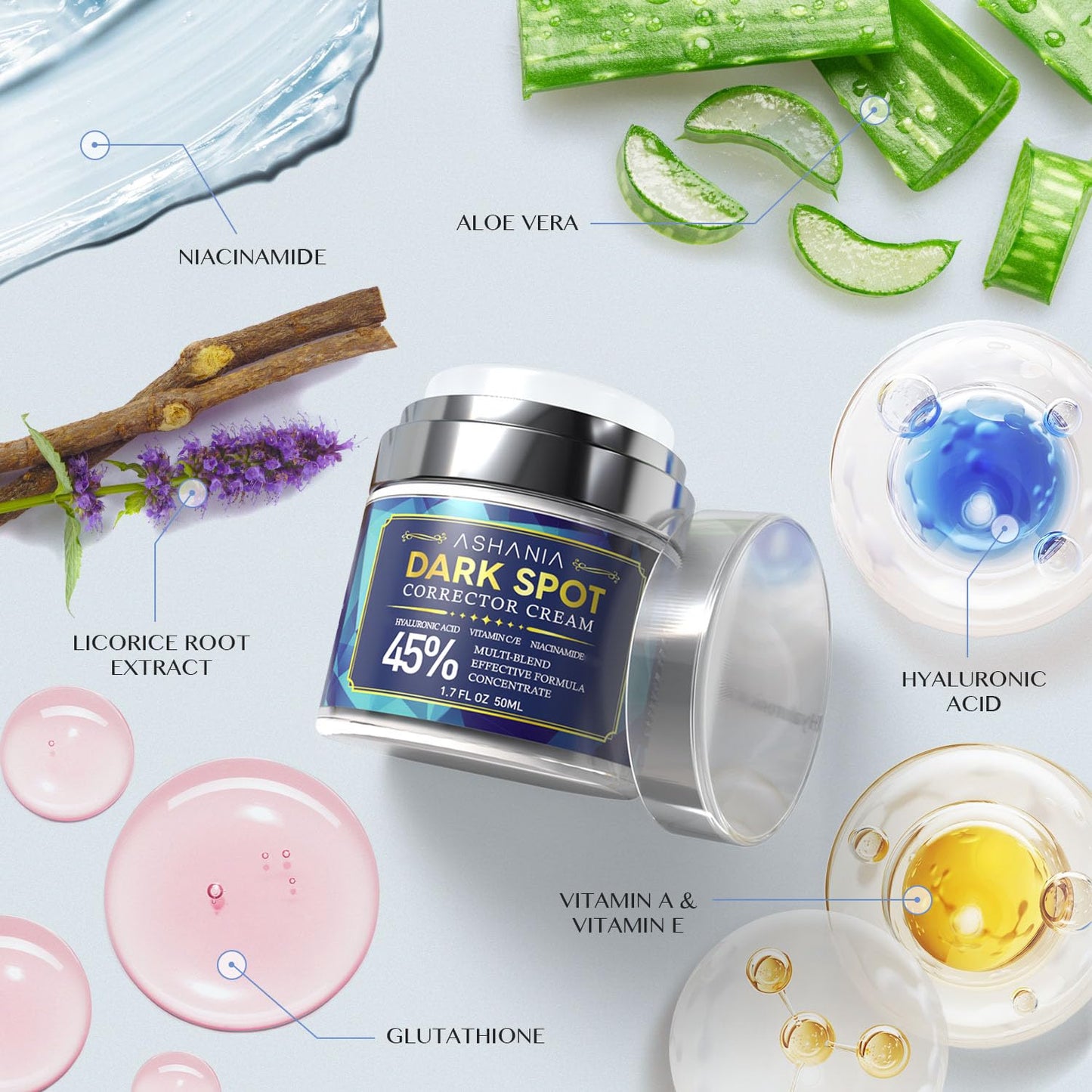 Dark Spot Corrector Cream for Face & Body – Niacinamide & Vitamin C Brightening for Hyperpigmentation, Melasma, Sun Spots, Age Spots & Uneven Skin Tone, Lightweight & Fast-Absorbing (1.7 Fl Oz)