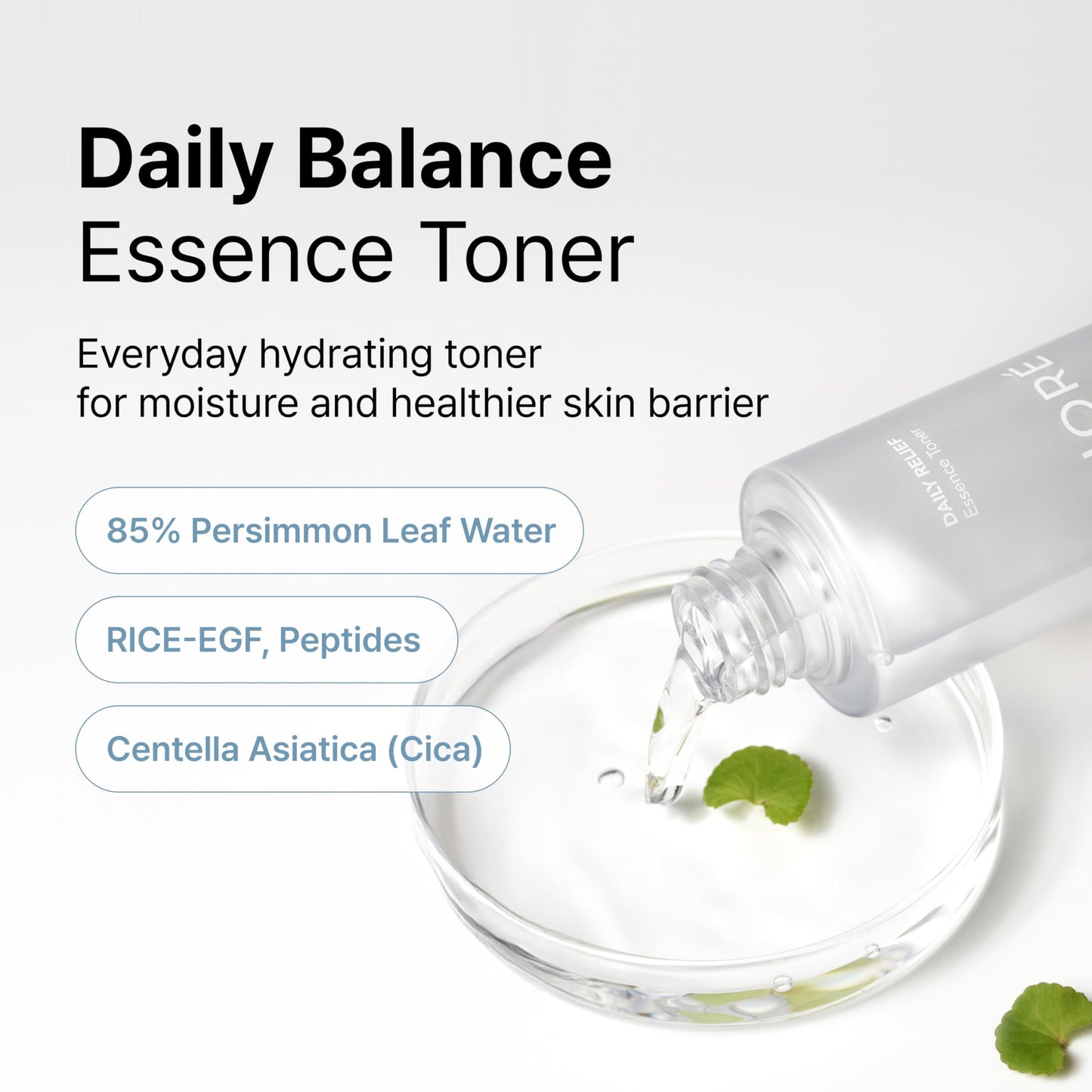 Siore Daily Balance Essence Toner | Daily Soothing Toner with Centella and Wheat Sprout Extract, RICE-EGF and Peptides | Korean Pharmacy Anti-Aging Skin Care