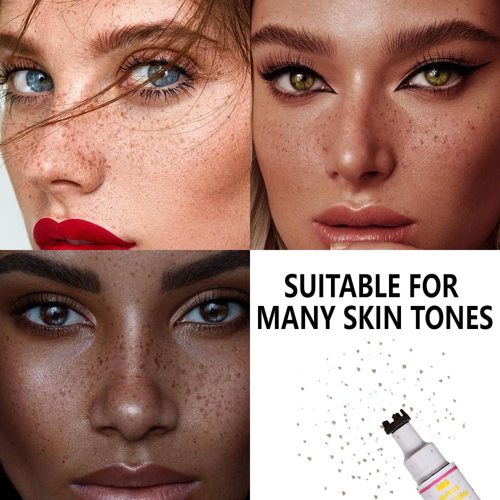 HHLTOH 2in1 Waterproof Liquid Eye Liner, Stay All Day Makeup with Fine Brush Tip, Cute and Delicate Freckle Eyeliner, Smudge-Proof and Transfer-Resistant