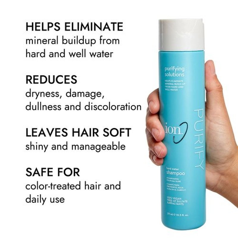 ion Purifying Solutions Hard Water Shampoo, Gentle Cleansing For All Hair Types, Prevents Hard Water Buildup, 10.5 oz.