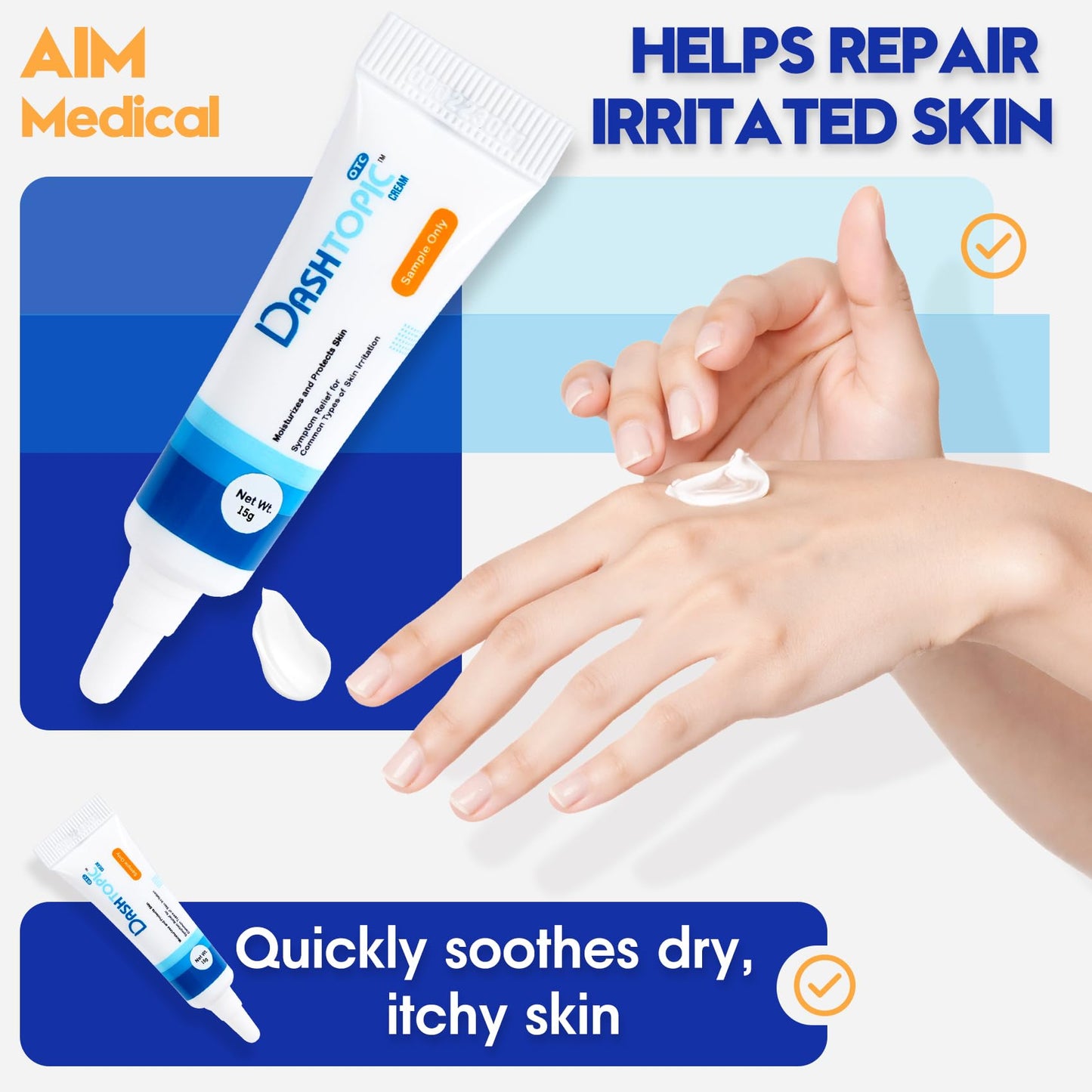 Eczema Relief Cream - Eczema Cream for Adults - Relief for Itchy, Red Skin & Repairs Skin Barrier - Sensitive & Dry Skin - Ideal for Eczema Rash, Radiation Repair, Daily Moisturizing (0.52 Oz)