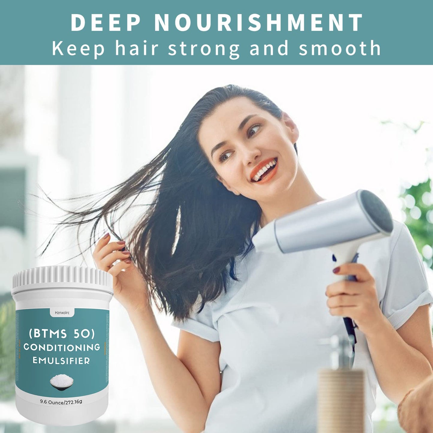 9.6 oz BTMS 50 Conditioning Emulsifier for Making Leave-in Conditioner, Premium BTMS 50 Conditioning Emulsifier Granules, Higher Activity Than BTMS 25, Suitable for Making Lotions, Shampoos and More