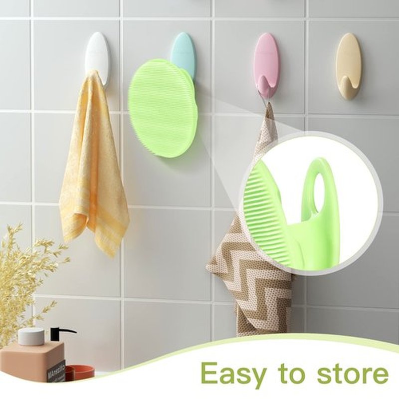 INNERNEED Food-Grade Soft Silicone Body Cleansing Brush Shower Scrubber, Gentle Exfoliating and Massage for All Kinds of Skin (Green)