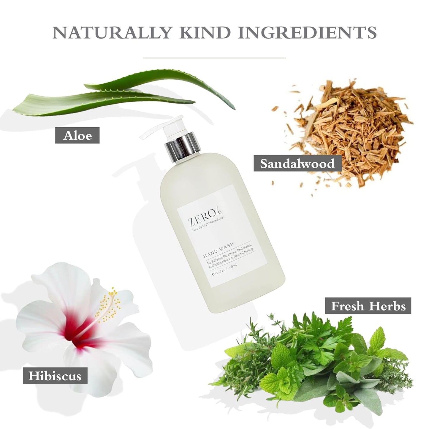 Gilchrist & Soames Zero% Unisex Hand Wash – Naturally Kind Sulfate, Paraben & Cruelty-Free Soap, Refreshing Botanical Scent Infused with Glycerin & Aloe for Soft, Hydrated Hands, 15.5 oz
