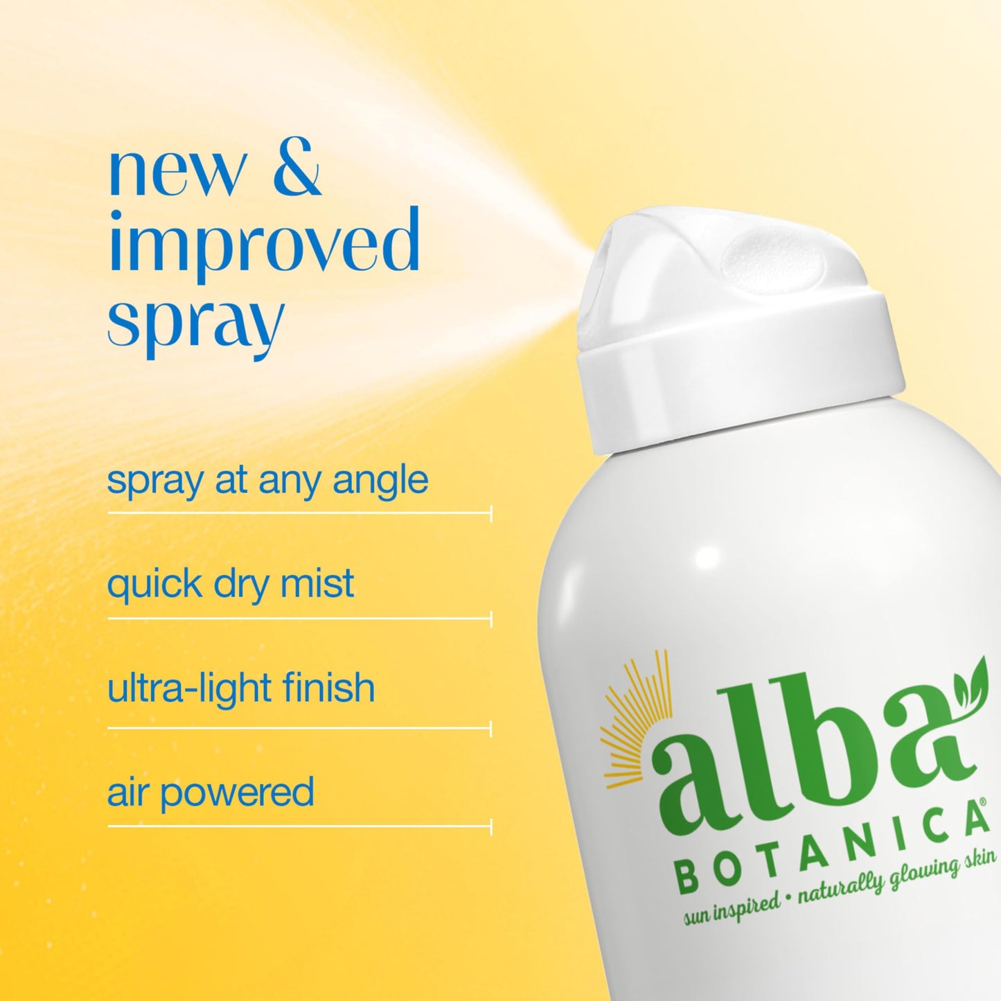 Alba Botanica Hydrating Sunscreen Spray, SPF 50 Broad Spectrum Protection, Instantly Moisturizing, Water Resistant (80 minutes), Hypoallergenic, Oxybenzone-Free, 5 Fl. Oz