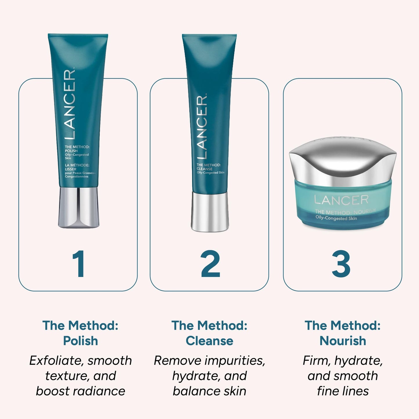 Lancer Skincare The Method: Polish Facial Exfoliator, Daily Exfoliating Face Scrub with Natural Minerals, Oily Congested Skin, 4.2 Fluid Ounces