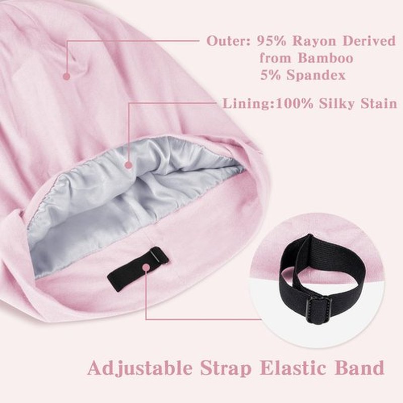 Fittia Satin Bonnet for Women: Large for Curly Long Hair, Silky Satin Hair Wrap for Sleeping, No Frizzy Hair, Adjusatbale Stay on