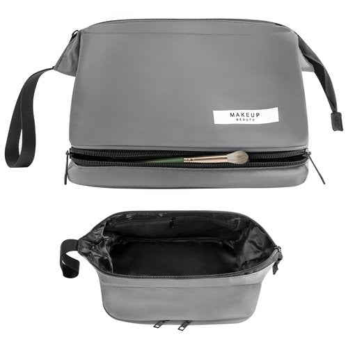 Travel Makeup Bag Cosmetic Bag Makeup Bag Toiletry bag for women and men (Large Grey)