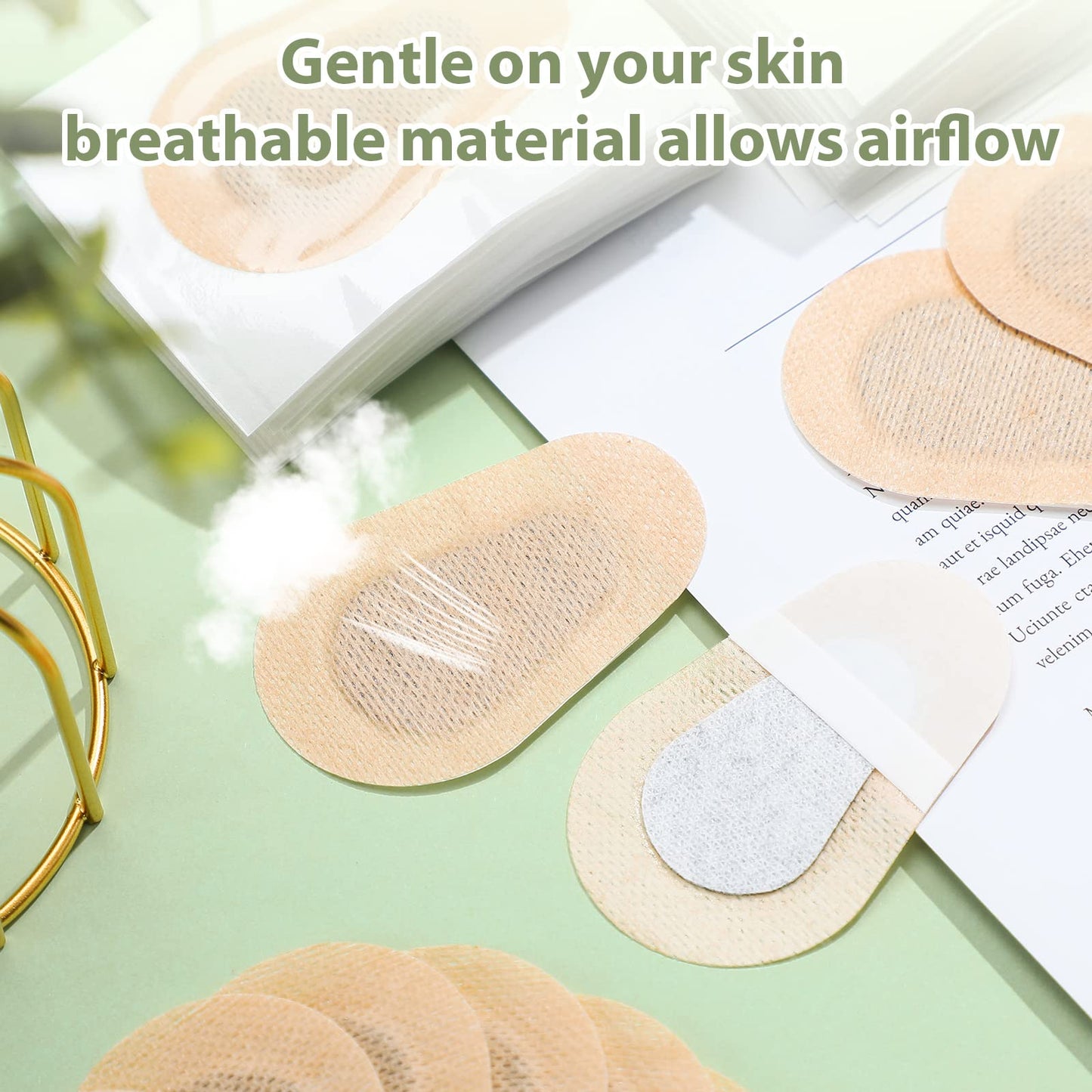 Panitay 40 Pcs Adhesive Eye Patches for Adults Eye Patch for Disposable Breathable Amblyopia Lazy Adhesive Bandages for Men(3 x 2 Inch,Nude)