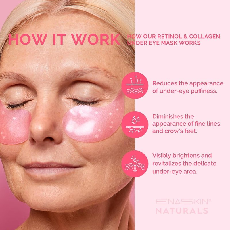 Under Eye Patches Kit: 120 Pcs Retinol & Golden Gel Eye Mask for Dark Circles, Puffiness and Wrinkles - Day & Night Skin Treatment Pads with Niacinamide, Collagen, Hyaluronic Acid & Vitamin C (2 Pack)