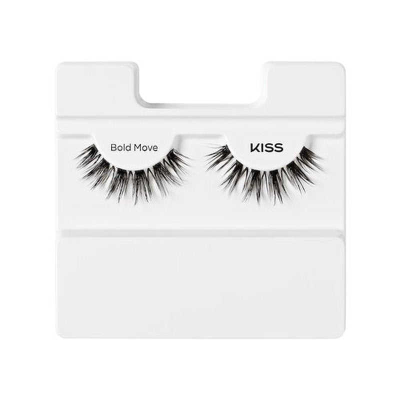 KISS My Lash But Bolder, False Eyelashes, 'Bold Move', 12 mm, Includes 1 Pair, Contact Lens Friendly, Easy to Apply, Reusable Strip Lashes, Glue On Lashes