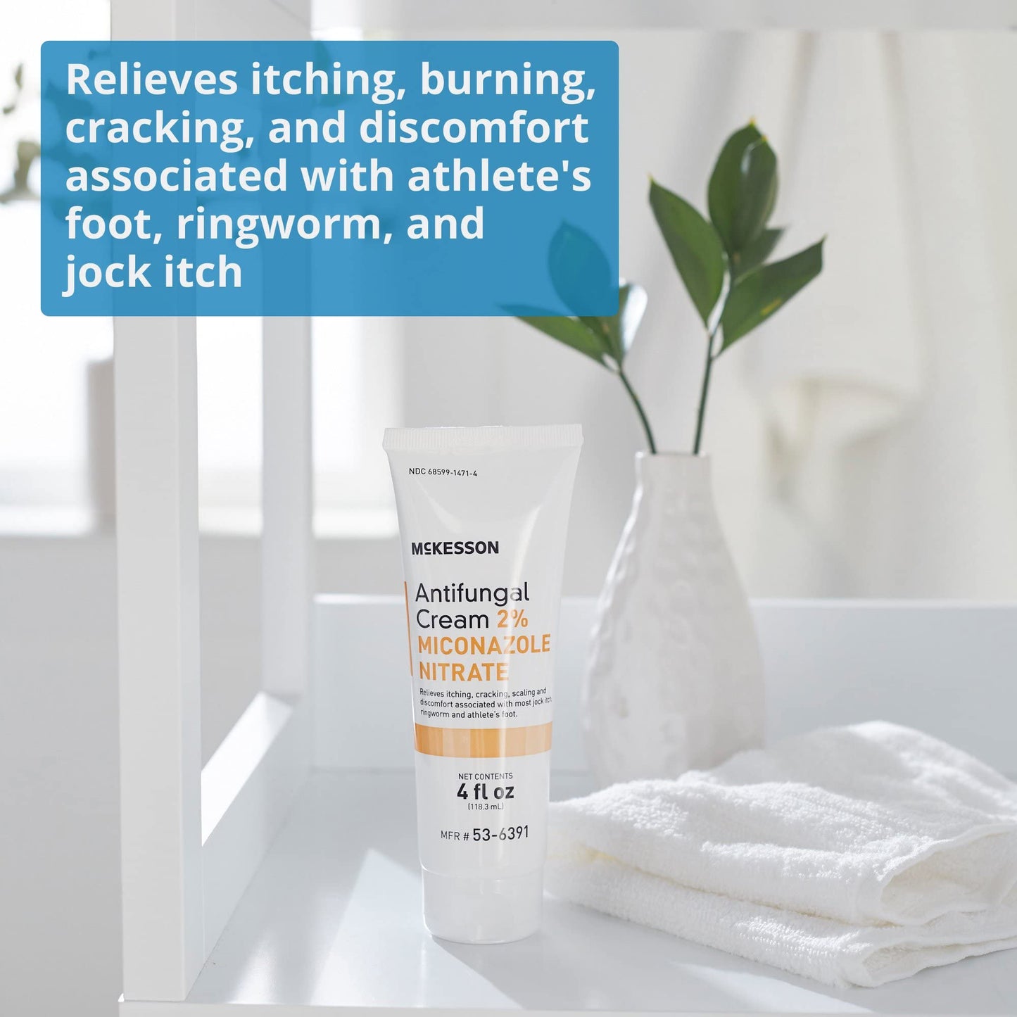 McKesson Antifungal Cream 2% Miconazole Nitrate Cream 4oz Tube (Each), # 6391 (Formerly Repara Antifungal Cream)