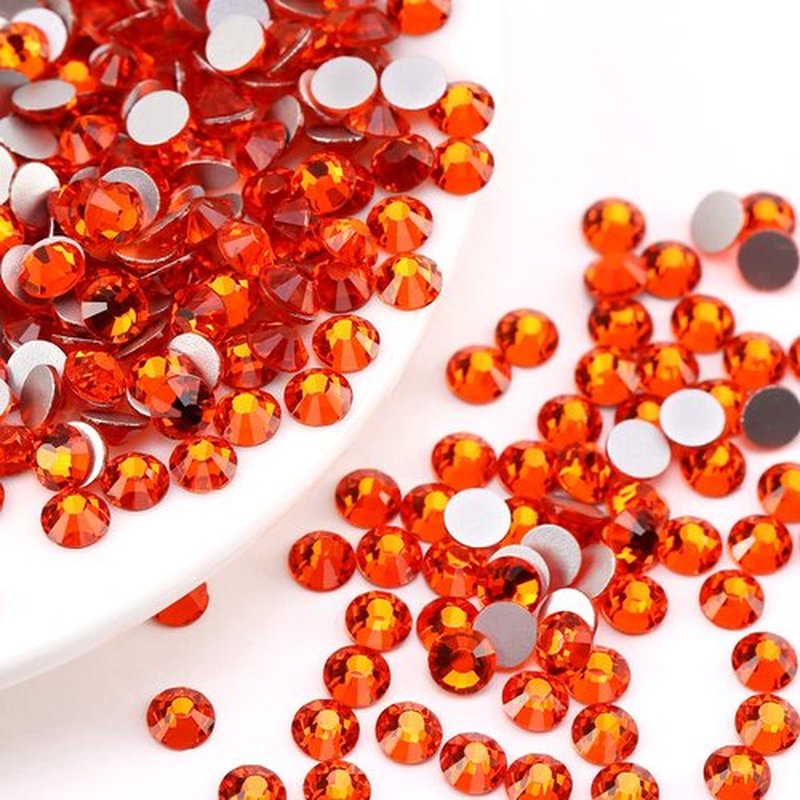Novani Orange Rhinestones 1440pcs SS20 Glass Rhinestones Crystal Flatback Gemstones for Crafts Nails Makeup Bags and Shoes Decoration（SS20, Hyacinth）