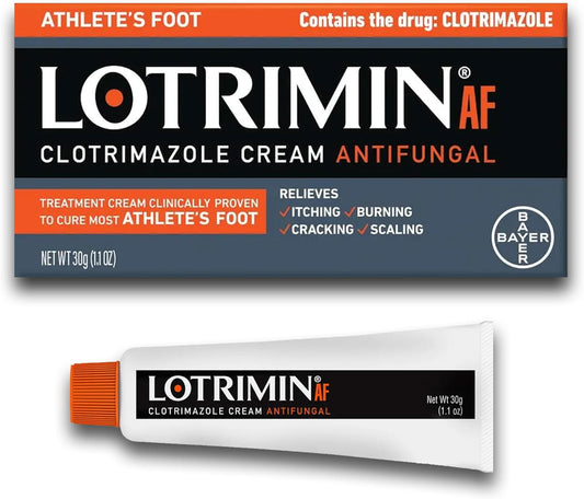 Lotrimin® AF Antifungal Cream - Athlete's Foot Treatment with 1% Clotrimazole | 1.1 Ounce