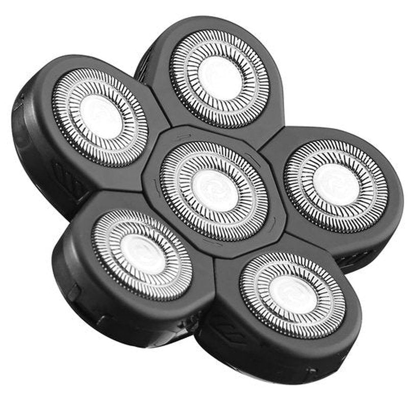 VRMETA 6 Blades Electric Head Shaver Replacement Heads Men's Electric Shaver Replacement Heads For Bald and Face