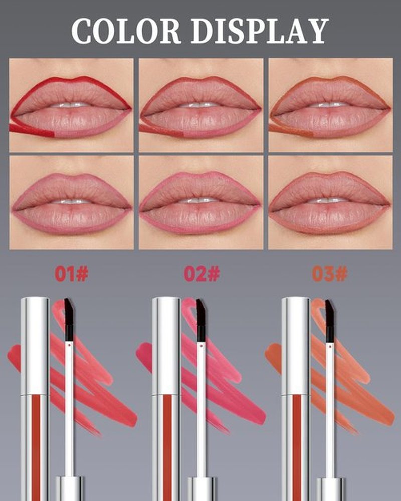 3Pcs Peel Off Lip Liner Stain Set Long Lasting,Tattoo Lip Stain Lip Gloss Peel Off Lipstick, Waterproof Stay On All Day, Transfer-Proof, High Pigmented Matte Finish Peel Off Lip Stain Makeup for Women