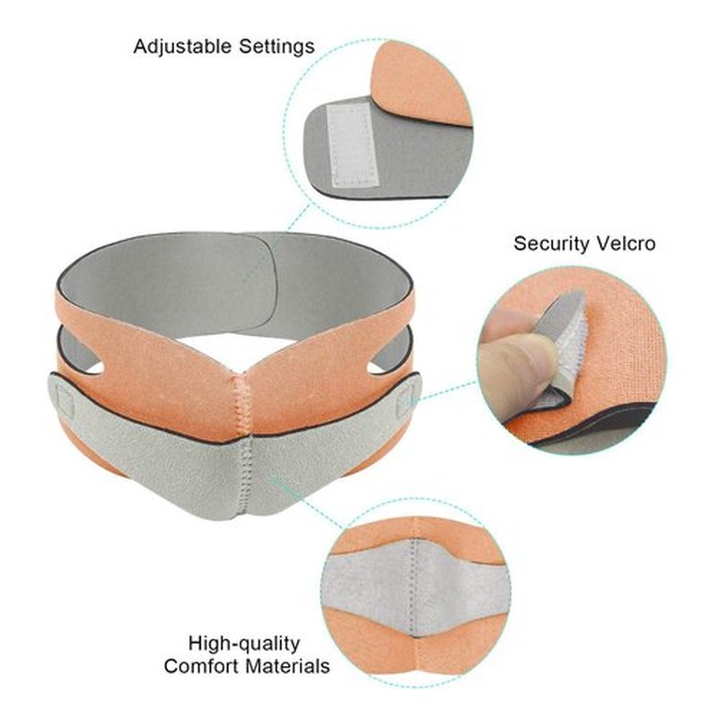 Double Chin Strap, FERNIDA V Line Chin Strap Lifting Mask Reusable Face Strap for Women and Men, Orange